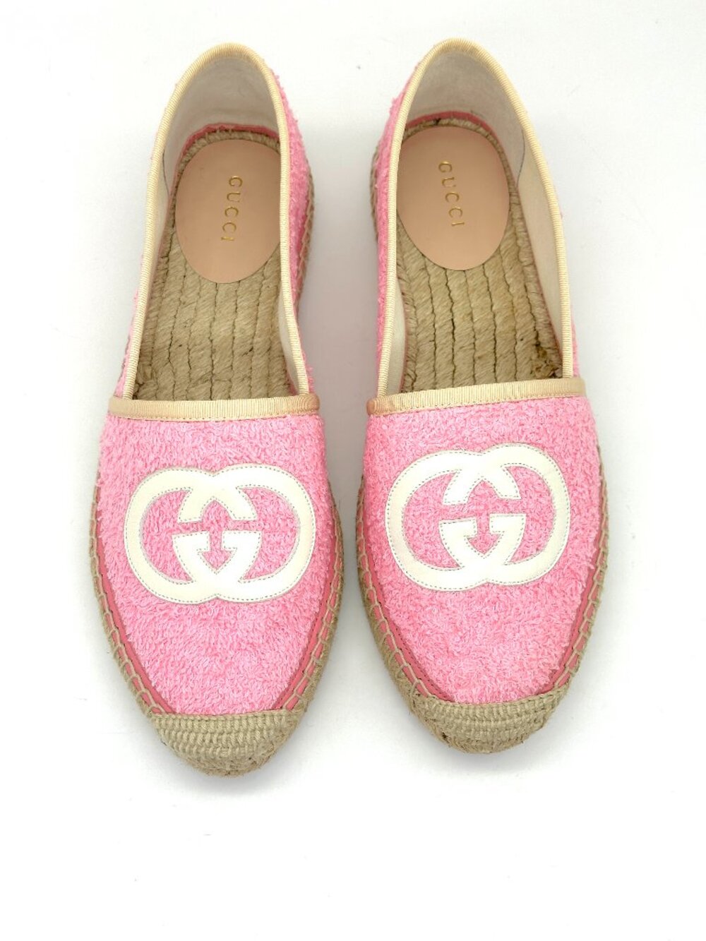 Gucci GG Logo Monogram Terry Espadrilles Flats Shoes - Picture 5 of 15